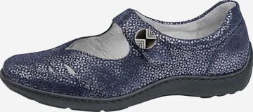 WALDLÄUFER Ballet Flats with Strap in Blue: front