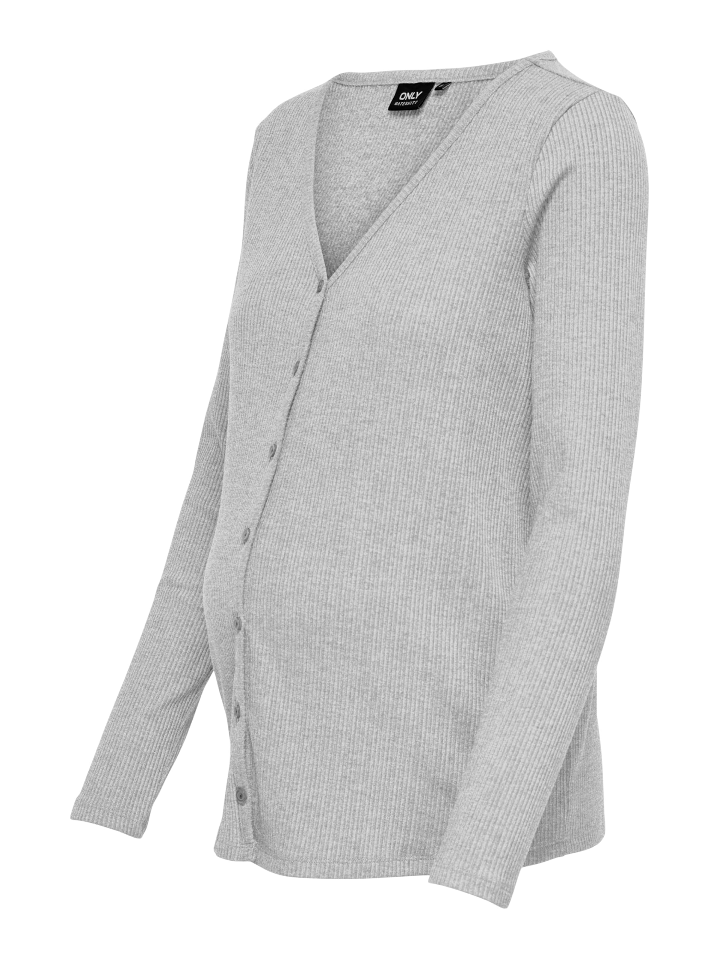 Only Maternity Knit Cardigan 'OLMKIR' in Grey: front