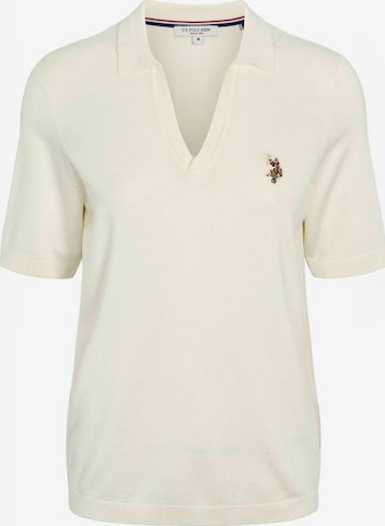 Top ' UWLilwan ' de la U.S. POLO ASSN. pe alb: față
