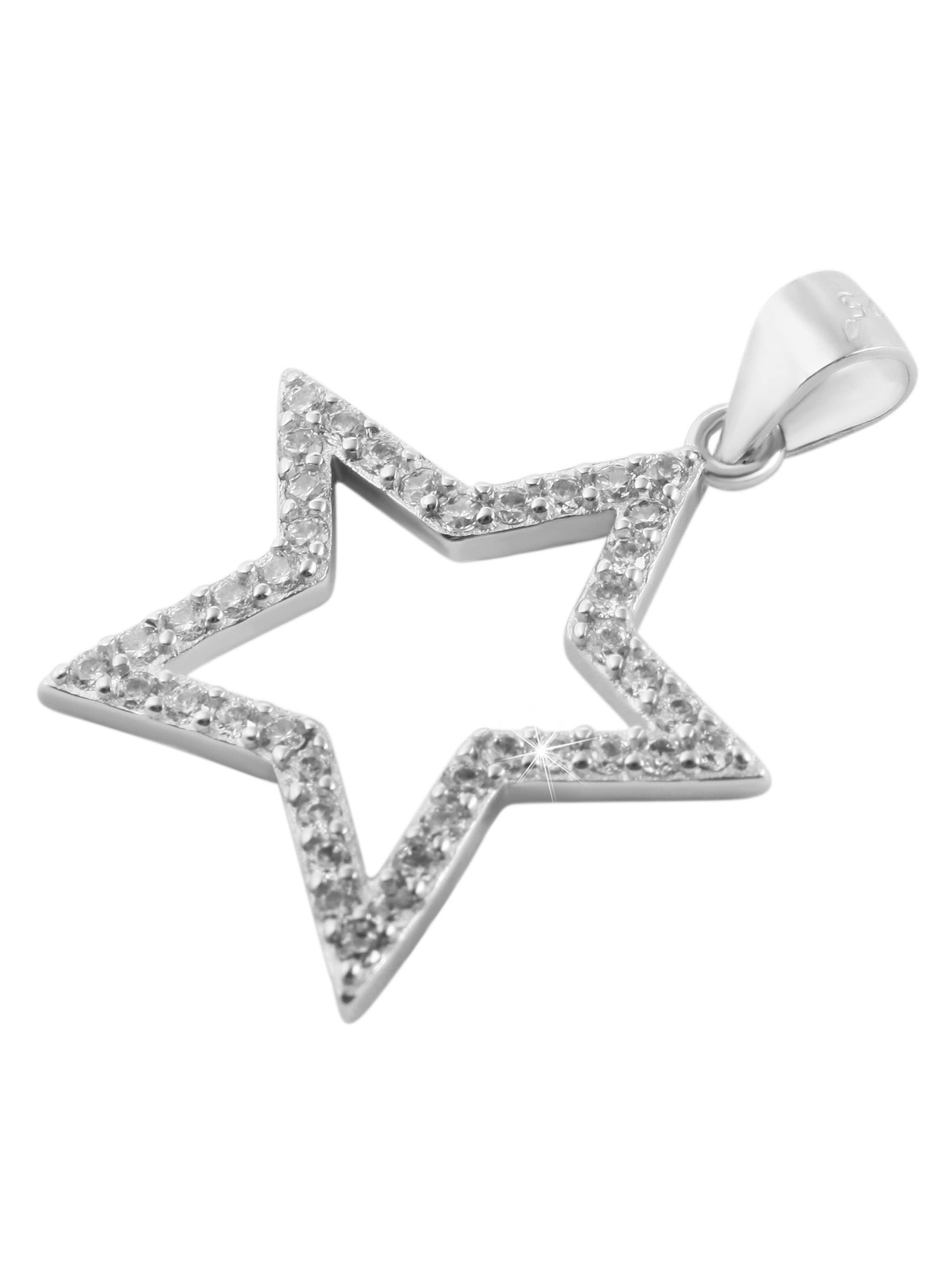 Akzent Anhänger 'Nagem, 925 Sterlingsilber, langlebig'‌‌‌‌‌‌‌ in Silber
