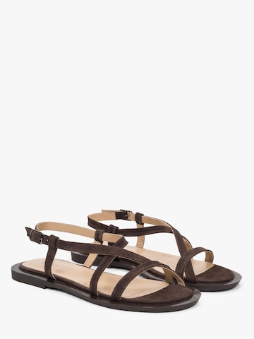 Estro - Sandalias con hebilla '11-10-8' en marrón