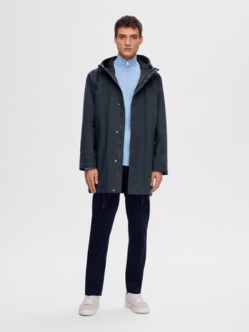 SELECTED HOMME Between-Seasons Parka in Blue