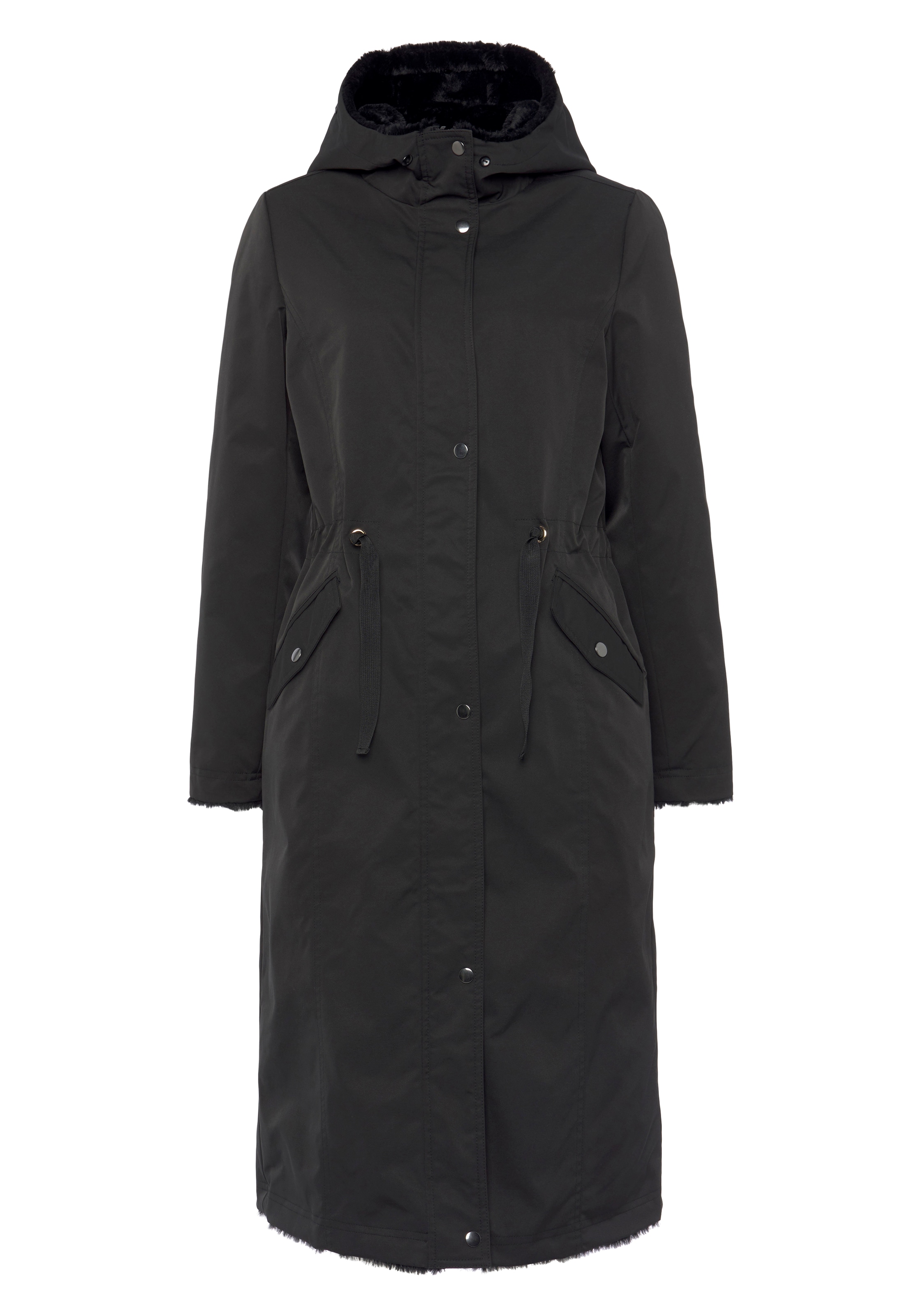 BUFFALO Winter coat in Black: front