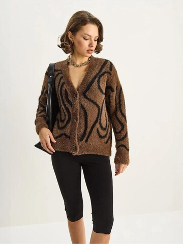 Bianco Lucci Strickjacke in Braun