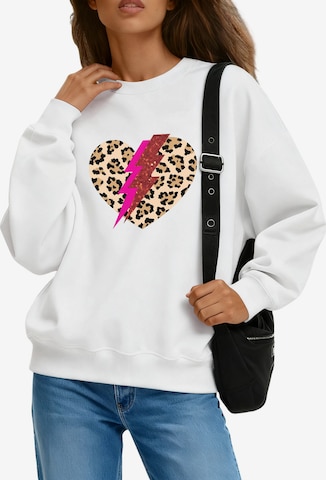 GORHEY Sweatshirt in Weiß: Vorderseite