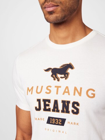 MUSTANG T-Shirt 'Alex' in Weiß