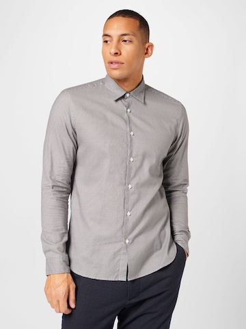 BOSS Black Regular Fit Skjorte 'Liam' i grå: forside