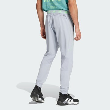 ADIDAS PERFORMANCE Tapered Workout Pants 'Tech Apparel' in Grey