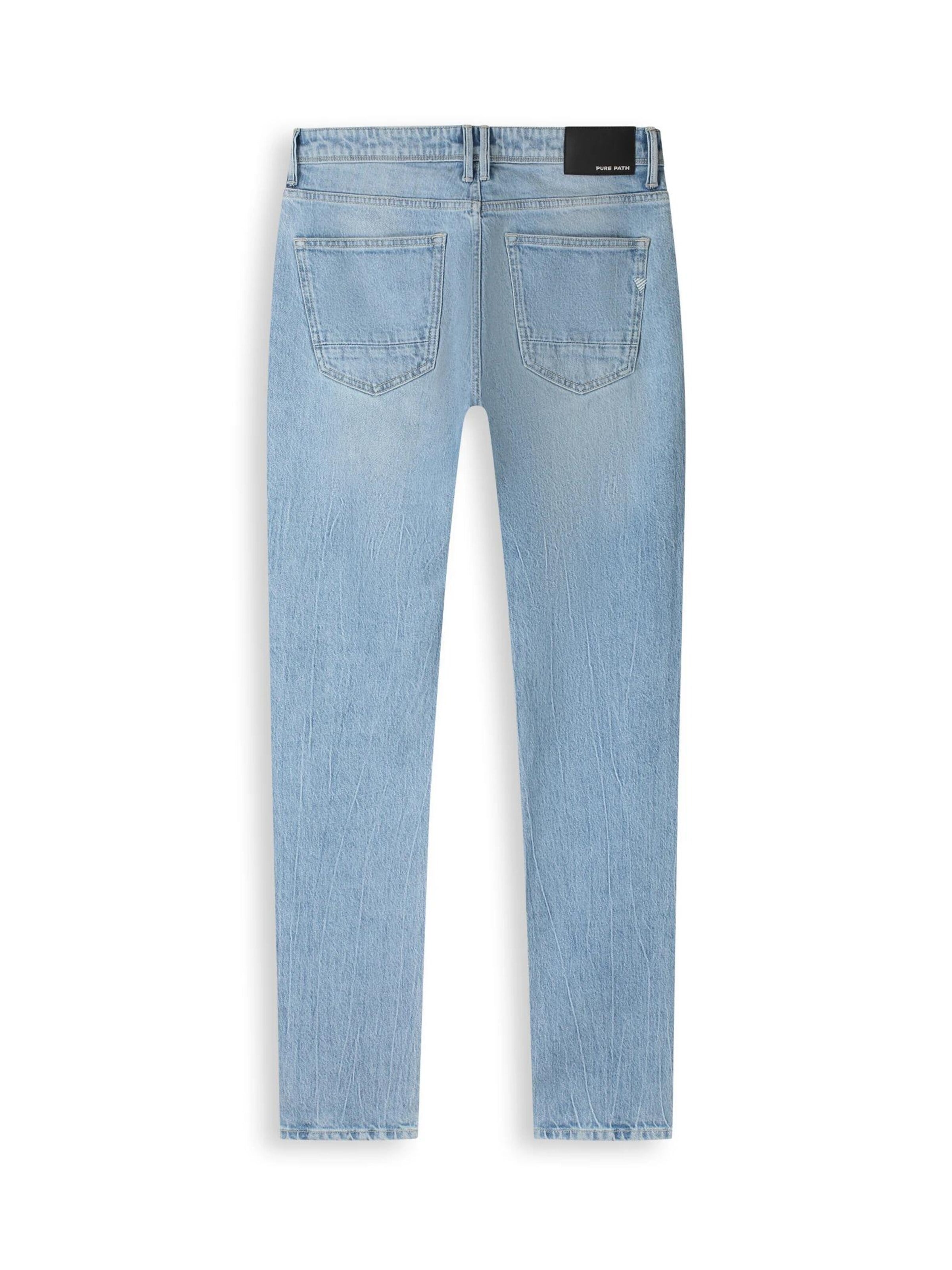 Pure Path Tapered Jeans in Blauw