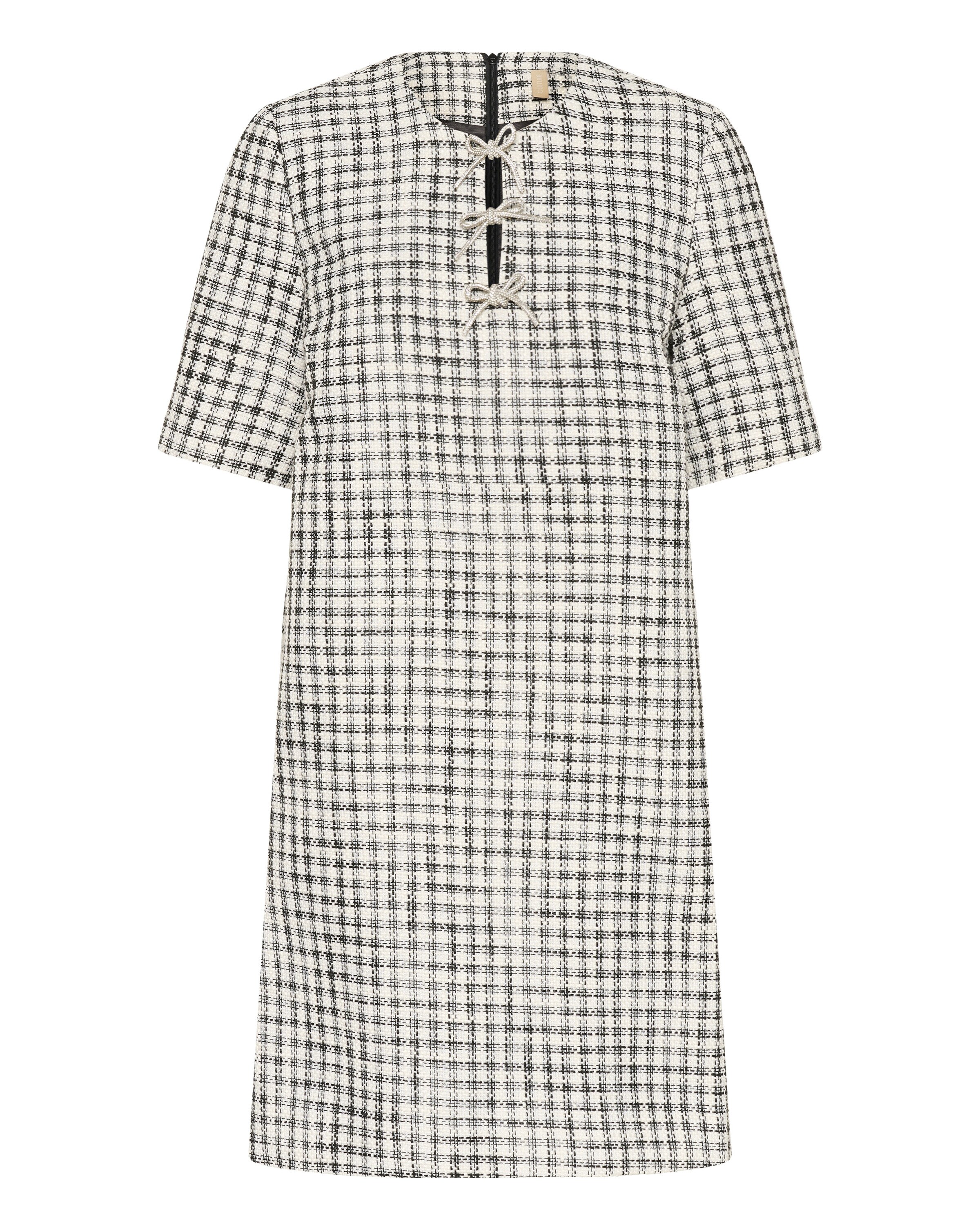 CULTURE Kjole 'Heaven' i sort / hvid-meleret, Produktvisning