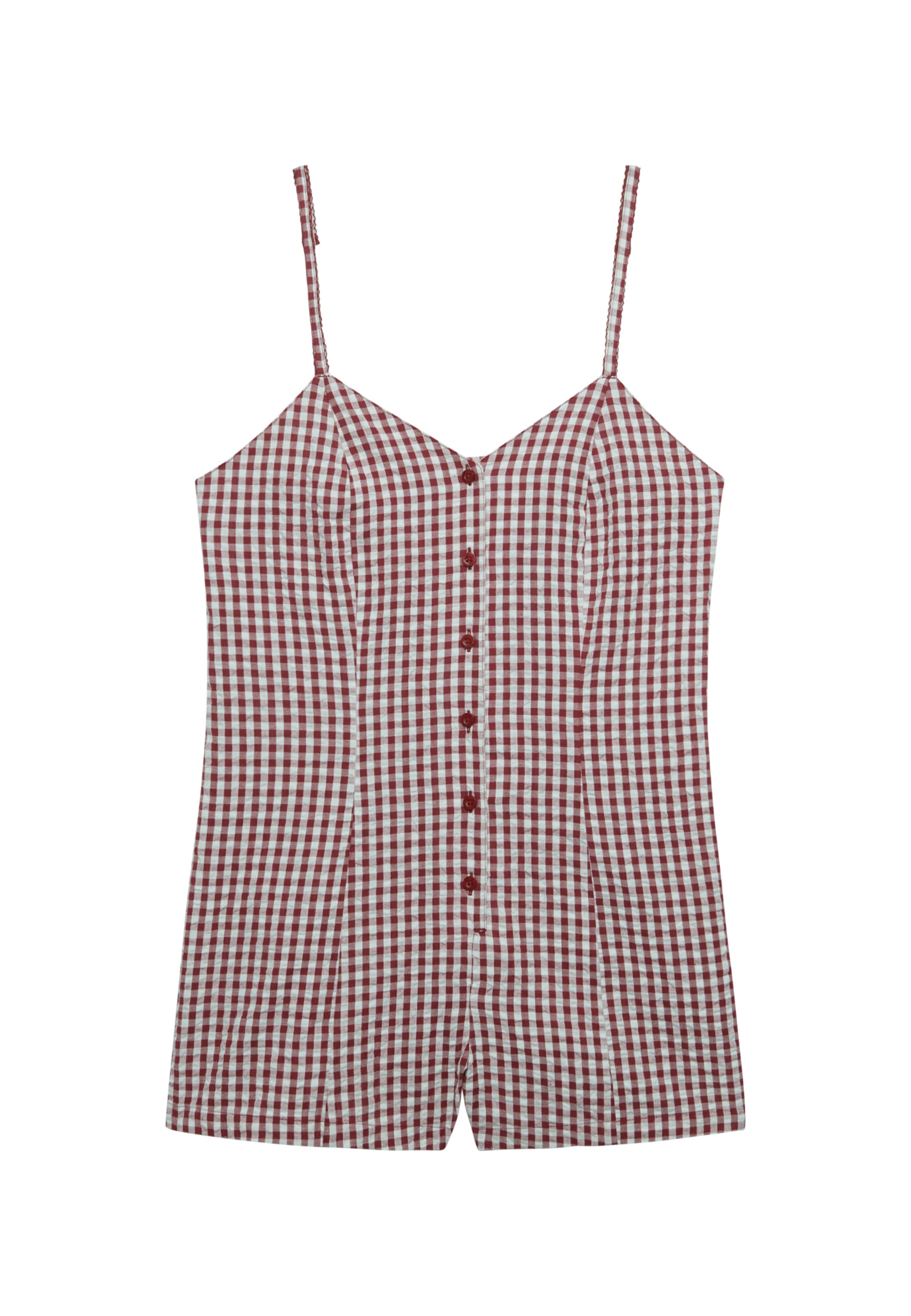 Superdry & Co Jumpsuit 'Gingham Cami' in Rot: Vorderseite