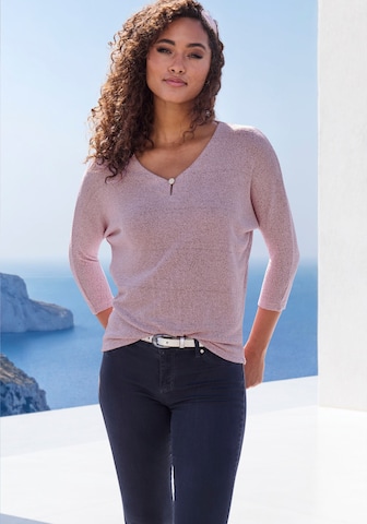 LASCANA Пуловер в лилав