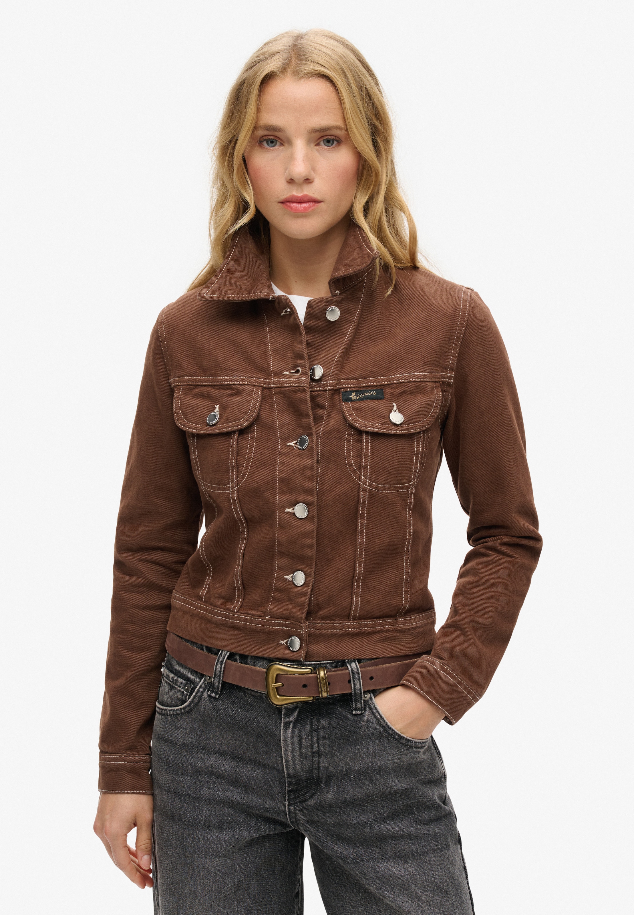 Veste mi-saison Superdry en marron