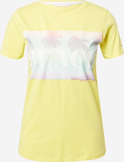Stitch and Soul T-shirt en jaune / menthe / blanc, Vue avec produit