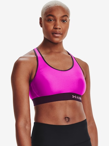 UNDER ARMOUR Bustier Sport bh in Roze: voorkant