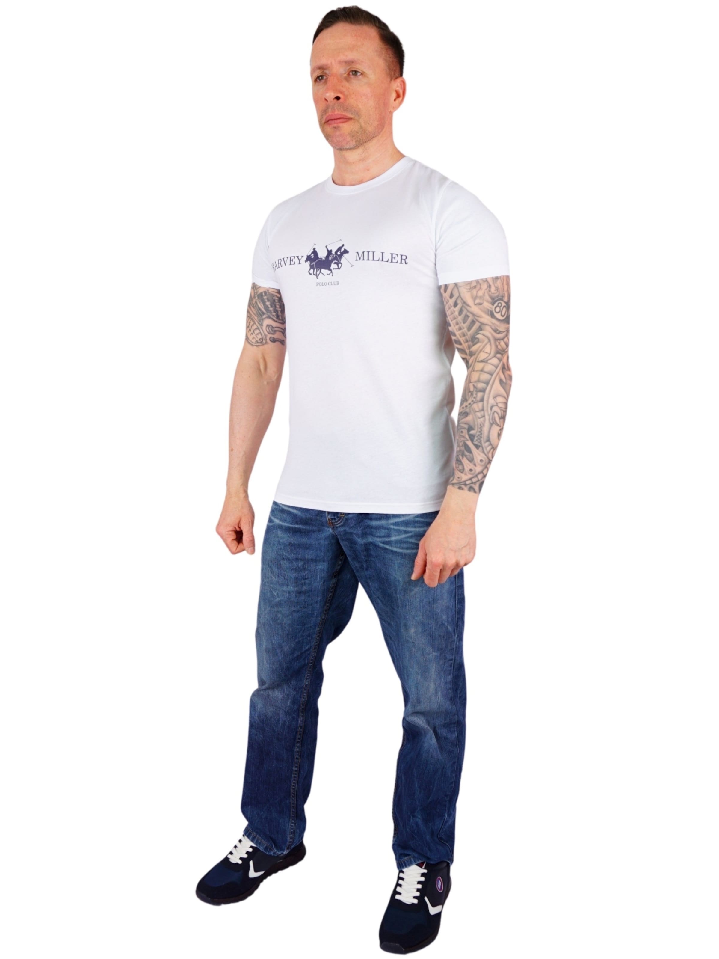 T-Shirt HARVEY MILLER en blanc
