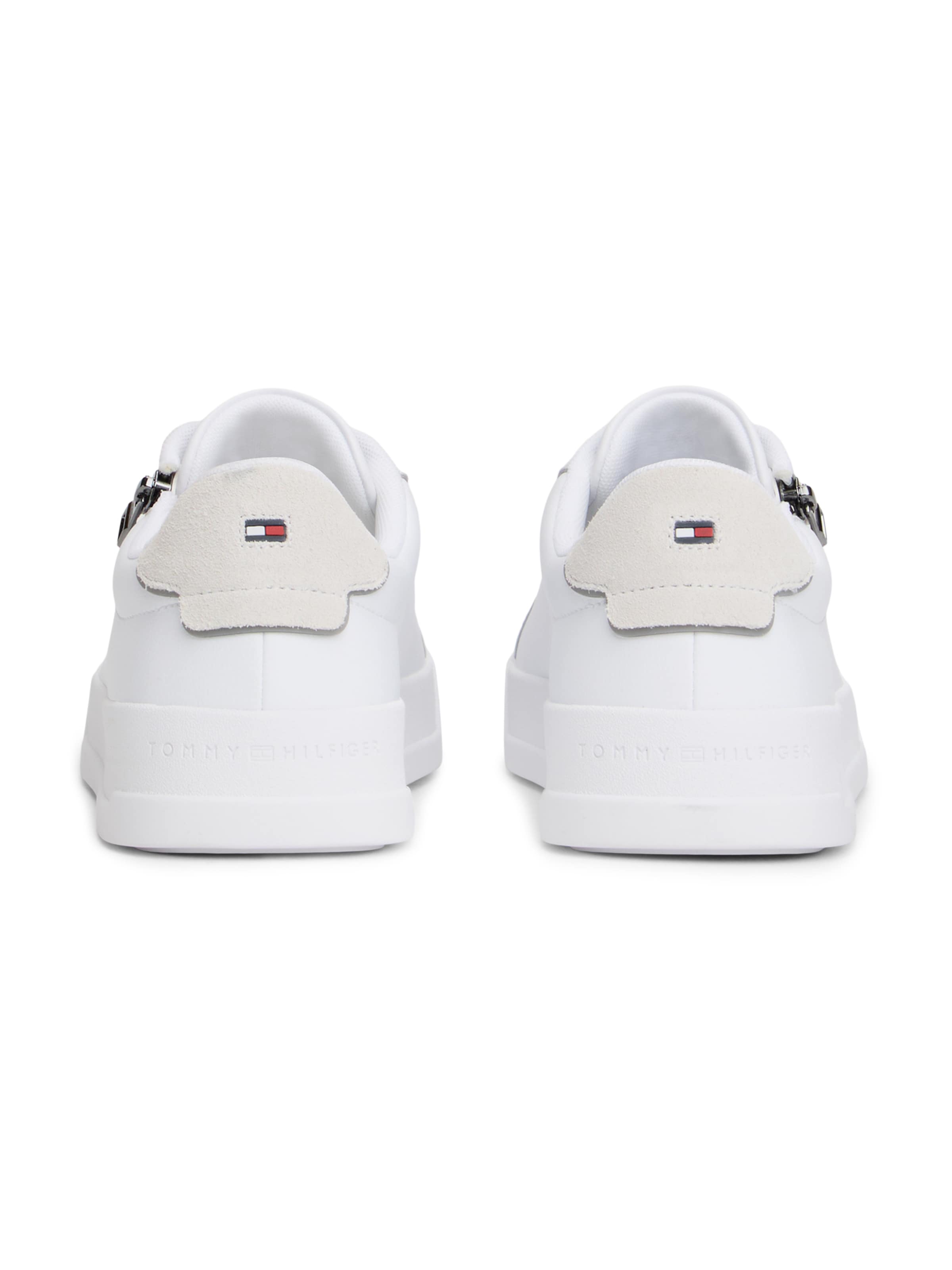 TOMMY HILFIGER Låg sneaker 'COURT' i vit: baksida