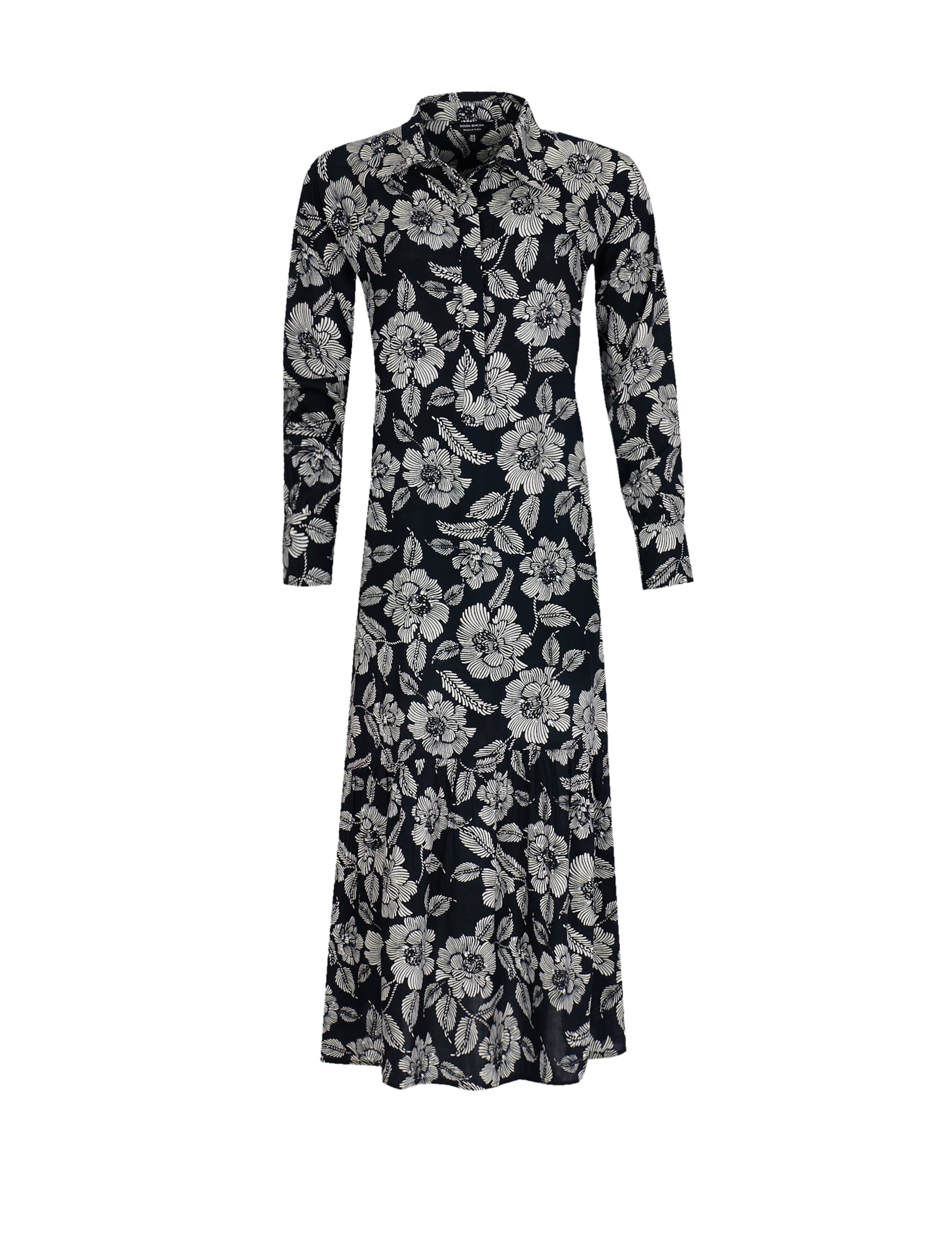 South Beach Jurk in Blauw: voorkant