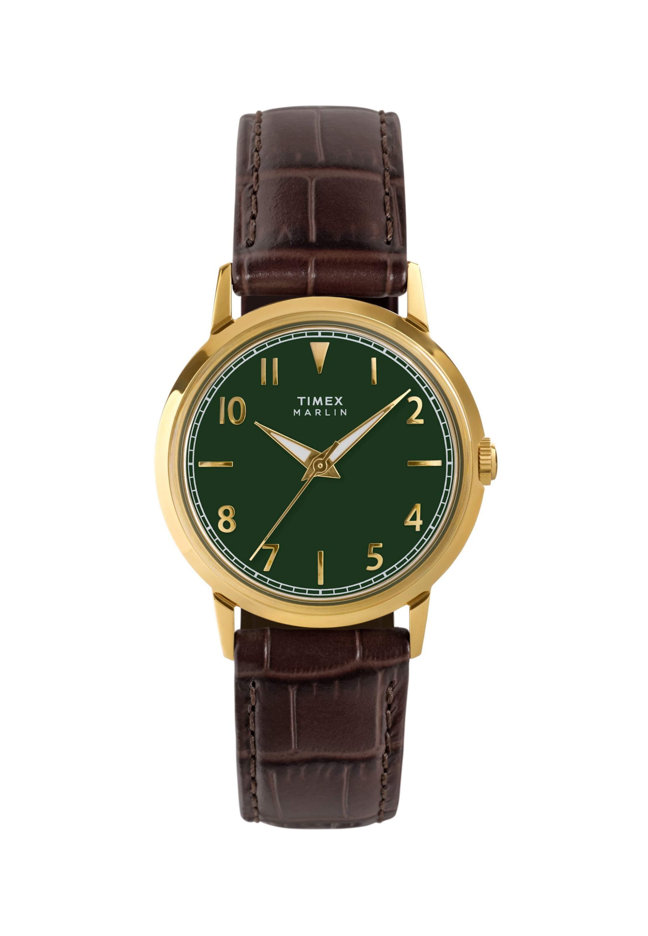 Montre à affichage analogique ' Marlin' TIMEX en marron : devant