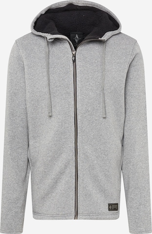 SKECHERS - Sudadera con cremallera deportiva en gris: frente