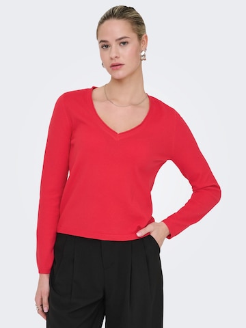 ONLY Svetr 'ONLLOYAL' – červená: přední strana