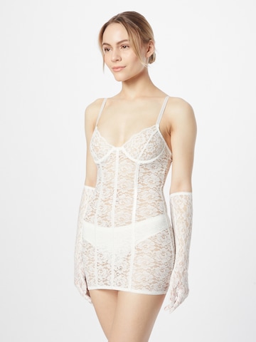 Nasty Gal Negligee in White: front