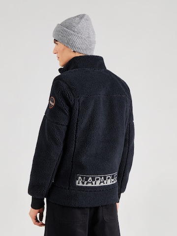 NAPAPIJRI Поларено яке 'TARALGA' в черно: отпред