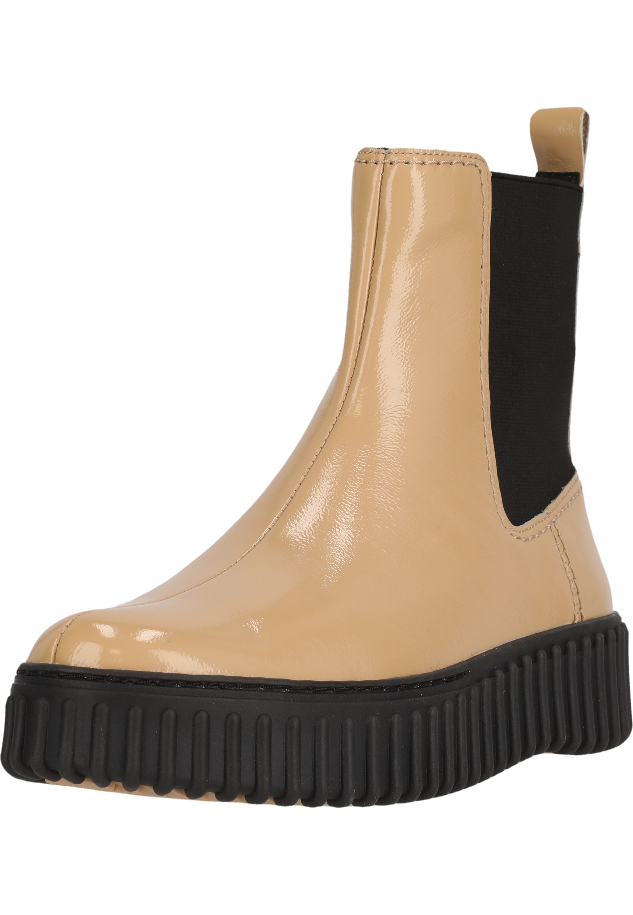 CLARKS Chelsea boots 'Torhill Maple' in Beige: front