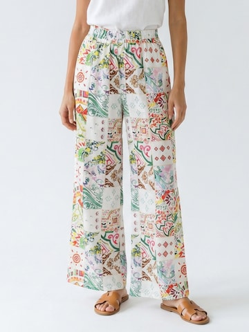 Introvertie VIENNA Wide Leg Hose 'Johnny Palazzo Silk Pants'‌‌‌‌‌ in Mischfarben: Vorderseite