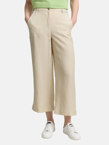 TOM TAILOR Wide leg Broek in Beige: voorkant