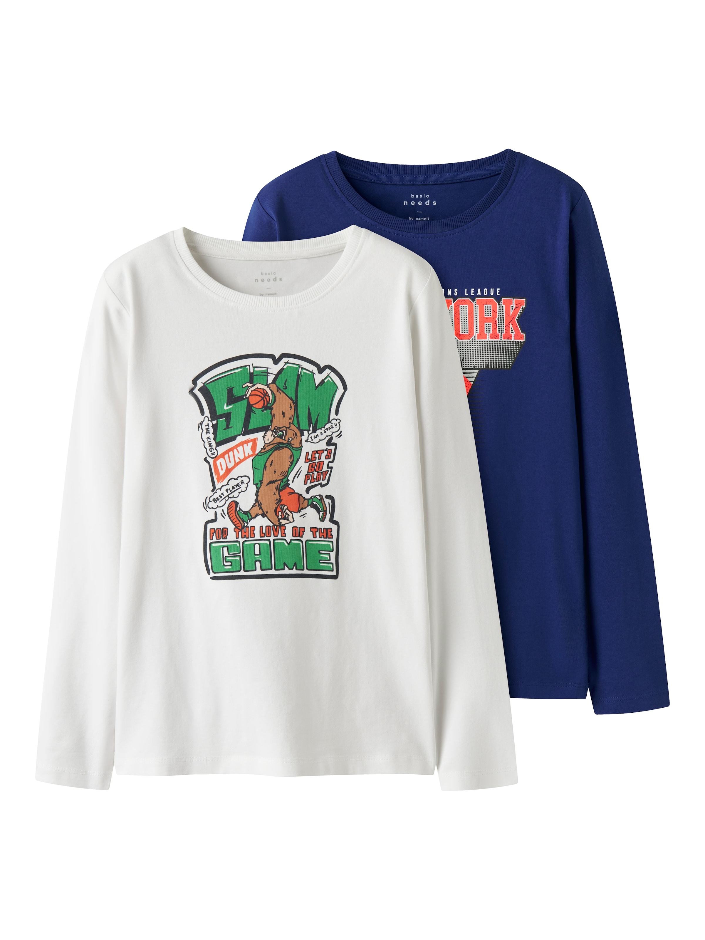 NAME IT Póló 'NKMVux' - kék: elől