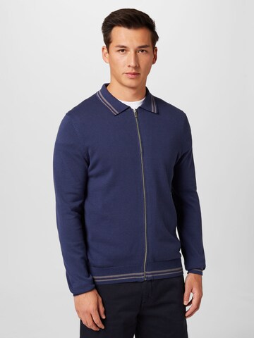 Vestes en maille BURTON MENSWEAR LONDON en bleu : devant