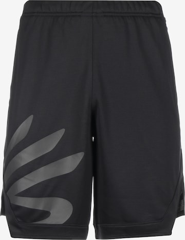 UNDER ARMOUR Loosefit Urheiluhousut 'Curry Splash' värissä musta: etupuoli
