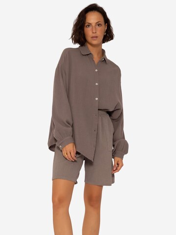 SASSYCLASSY Bluse in Braun