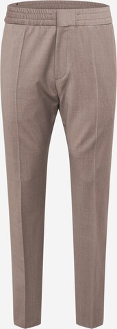 Pantaloni con piega frontale 'Howard212X' di HUGO in marrone: frontale