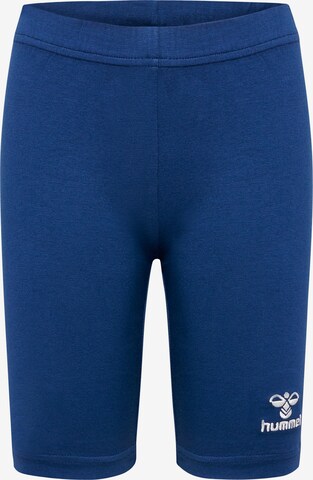 Hummel Slimfit Sportbroek in Blauw: voorkant