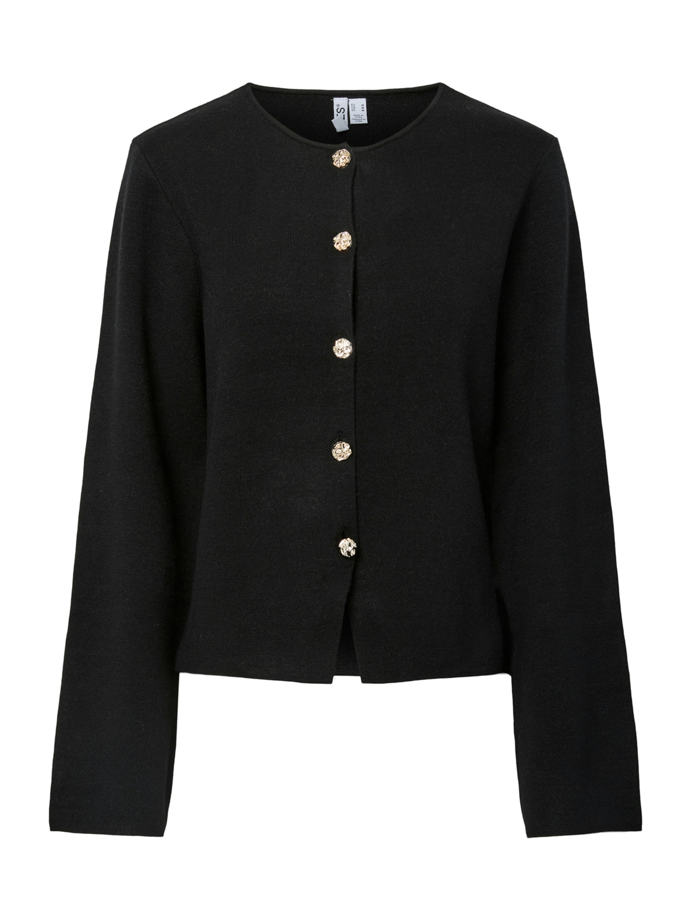 Cardigan 'PCFARIE' PIECES en noir : devant