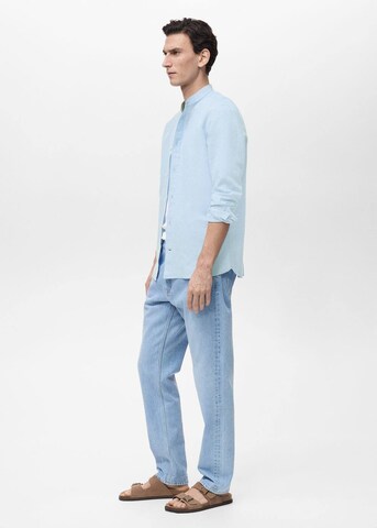 MANGO MAN Regular fit Button Up Shirt 'Chennai' in Blue