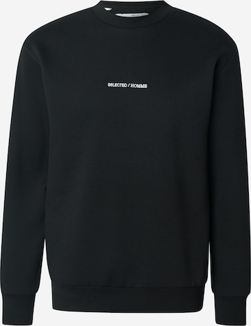 SELECTEDSweater majica 'SLHDAN' - crna boja: prednji dio