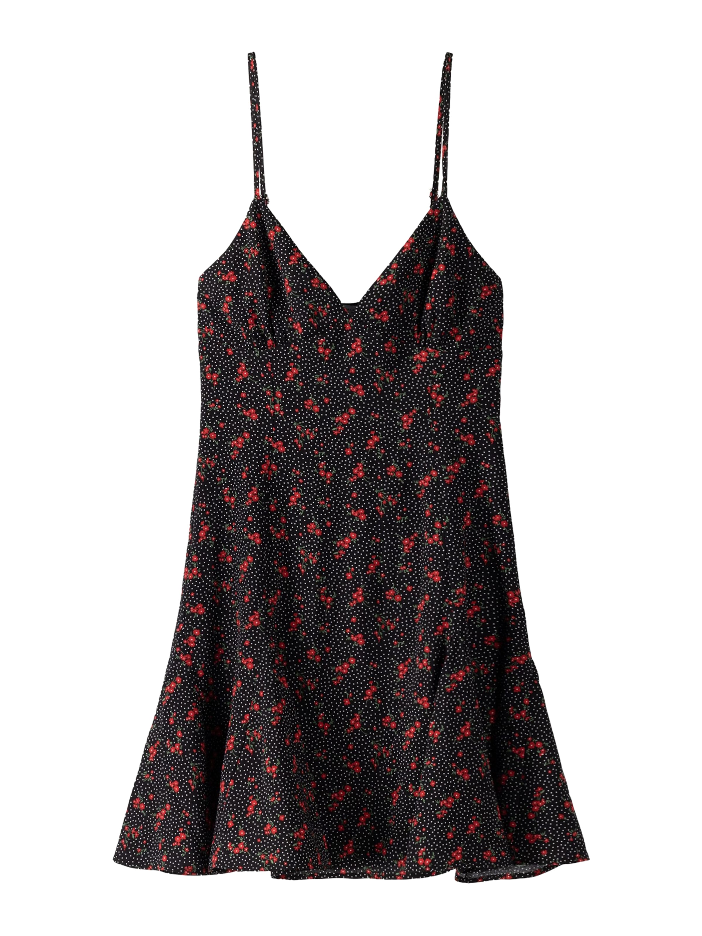 Abito estivo Bershka di colore verde scuro / rosso / nero / bianco, Visualizzazione prodotti