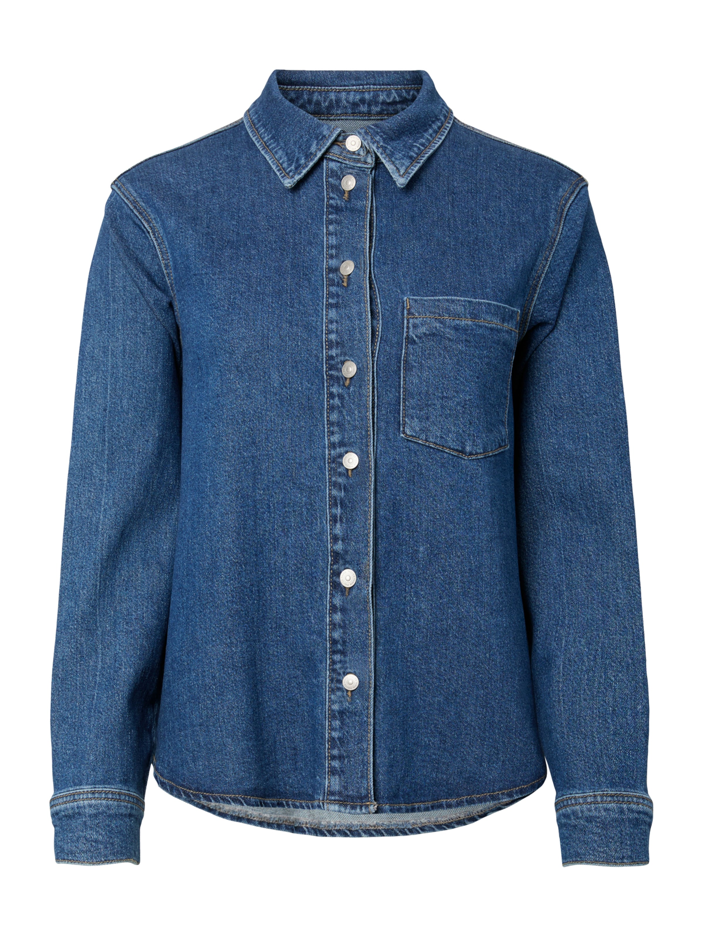 PIECES Bluzka 'PCSILKE' w kolorze niebieski: przód