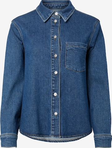 Chemisier 'PCSilke' PIECES en bleu : devant