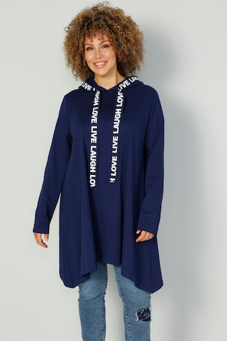 MIAMODA Sweatshirt in Blauw: voorkant