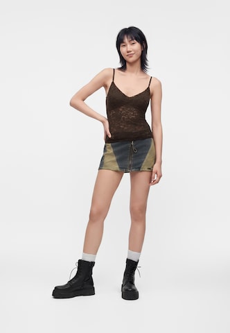 HOLLISTER Top w kolorze brązowy