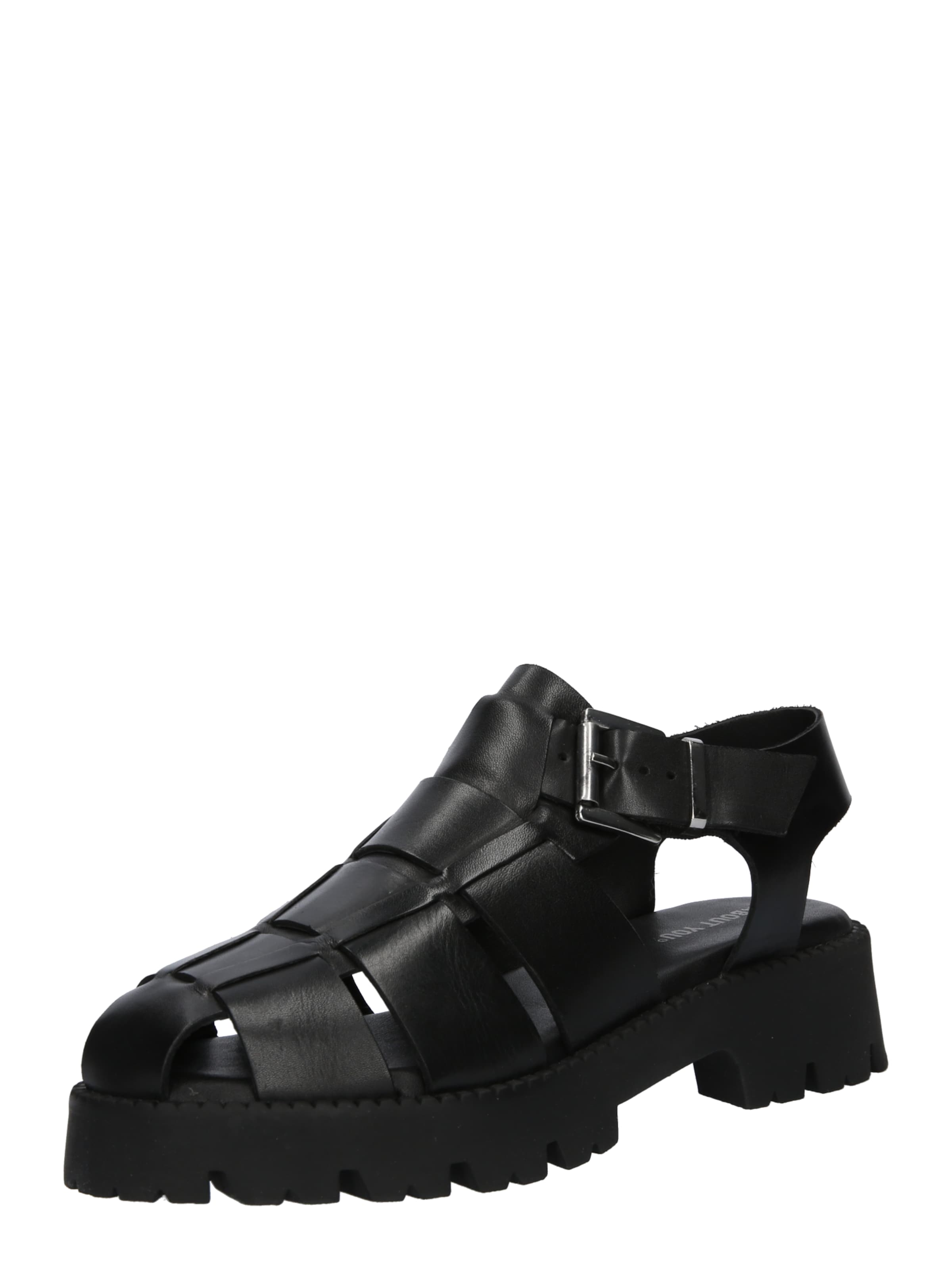 melns ABOUT YOU Sandales 'Angelina': no priekšpuses