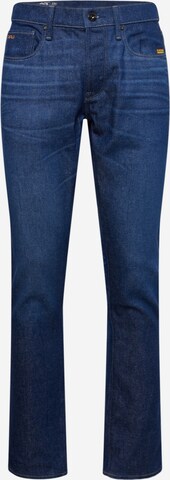 Regular Jean G-Star RAW en bleu : devant