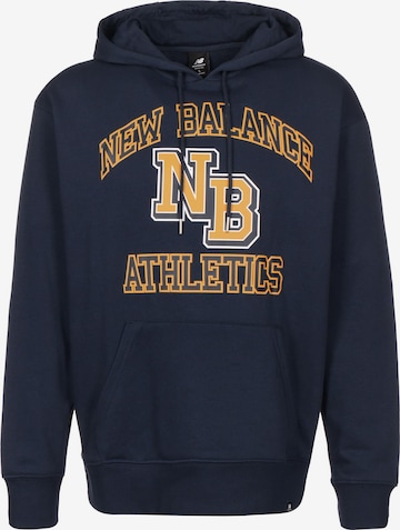 new balance Sweatshirt in Blauw: voorkant