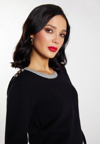 Pullover 'Paino' di faina in nero