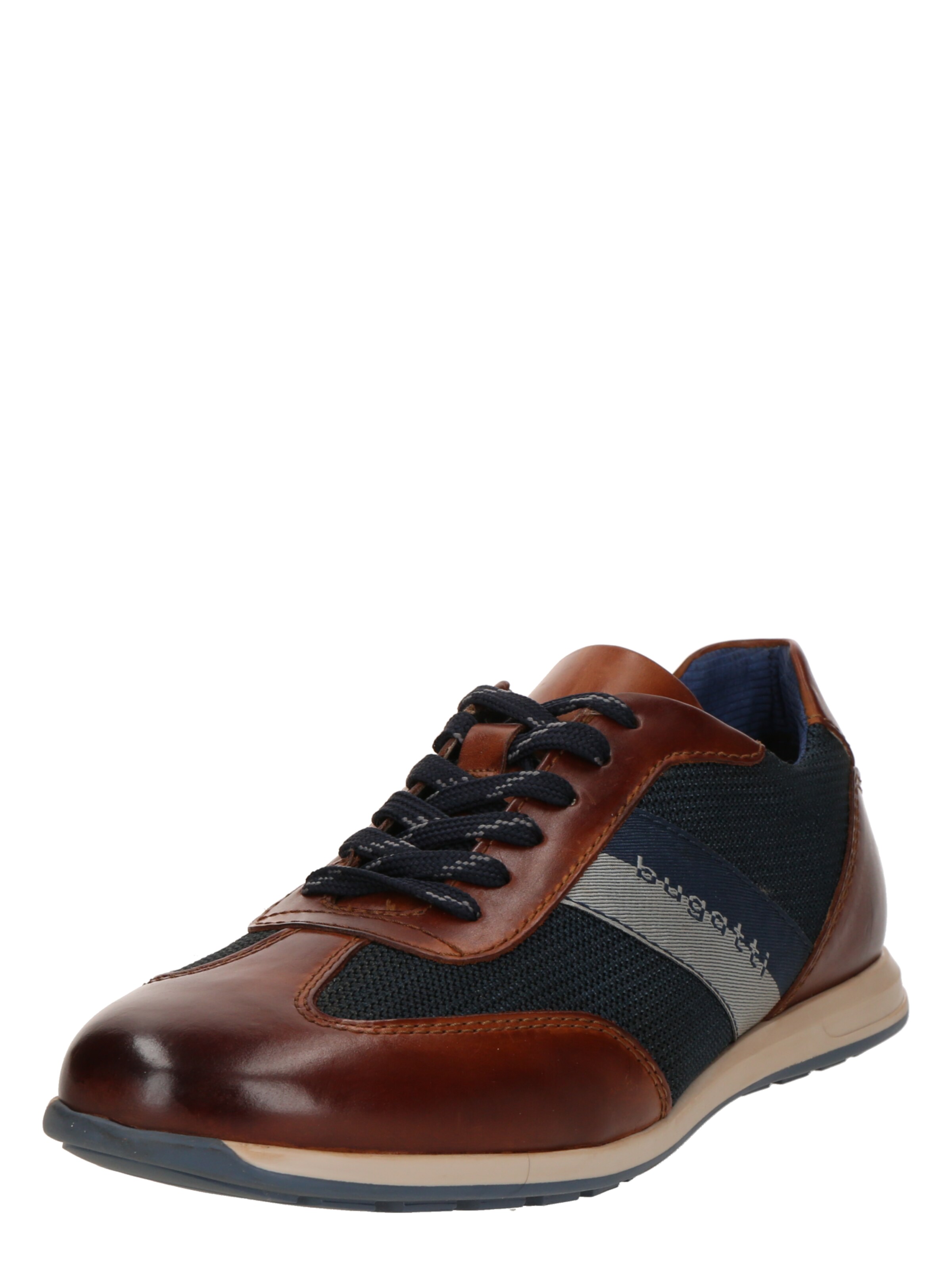 Sneaker bassa di bugatti in marrone: frontale