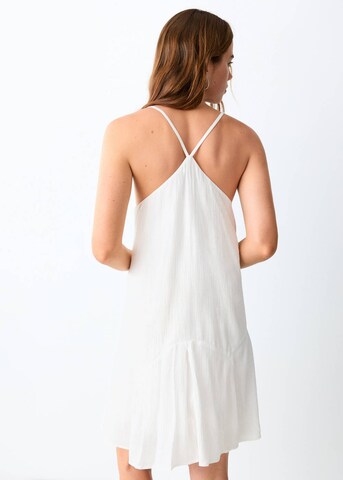 MANGO TEEN Dress 'Moss' in White